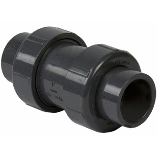 Spears Manufacturing 4522-040 4" Black Pvc Low Extractable True Union Ball Check Valve Socket, Epdm O-ring