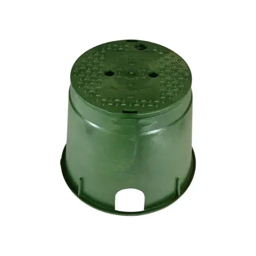 10" Green Round Standard Series Valve Box With Green Lid