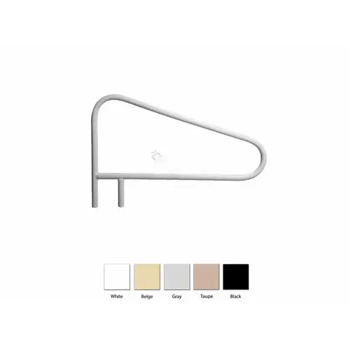 52" X 32" Beige 3-bend Cross-braced Return-to-deck Bend Above Water Handrail