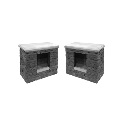 Bordeaux Wood Box Sienna / Buff - Pair