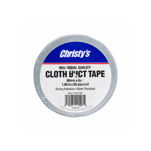 1.88" X 60.1 Yd Silver Cloth Duct Tape 9 Mil