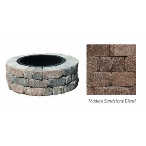 Sandstone Blend Madera Fire Pit Kit Round