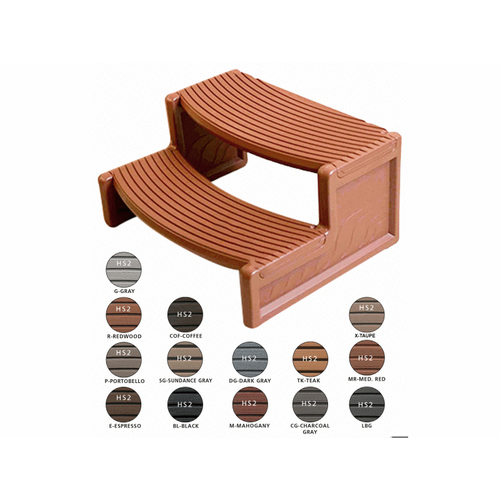 Confer Plastics HS2-MR Medium Redwood Spa Handi Step