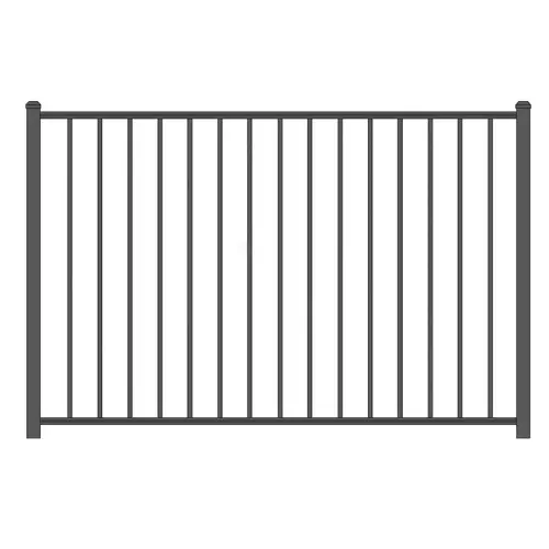 2" X 6.5' X .06" Tbz 48" Regis Aluminum Fence 3220 Flush Bottom End Post