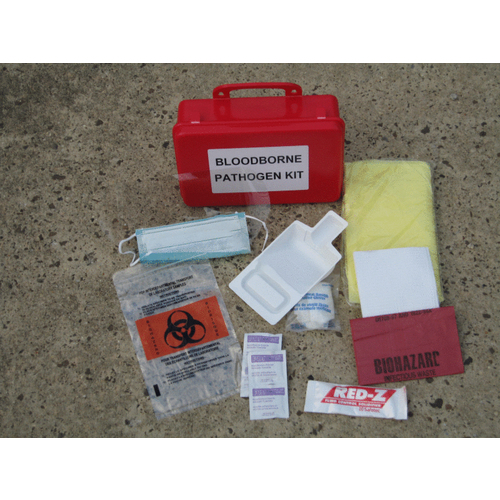 KEMP USA 10-597 Bloodborne Pathogen Kit In Plastic Case