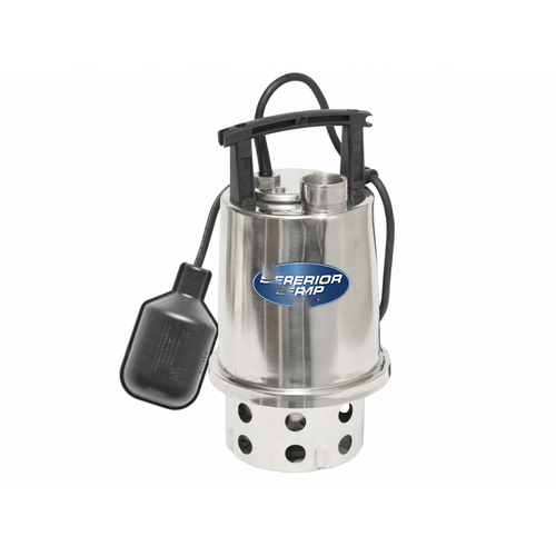 SUPERIOR PUMP 92875 Stainless Steel Main Drain Utility Pump With Automatic Float Switch 1/2hp