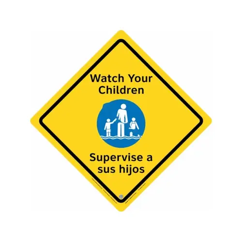 Indoor End/sp 15.5" Watch Your Children Sign
