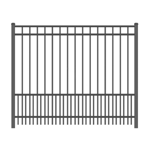 60" X 6' Black Fine Texture 3230 Routed Regis Aluminum Fence Panel