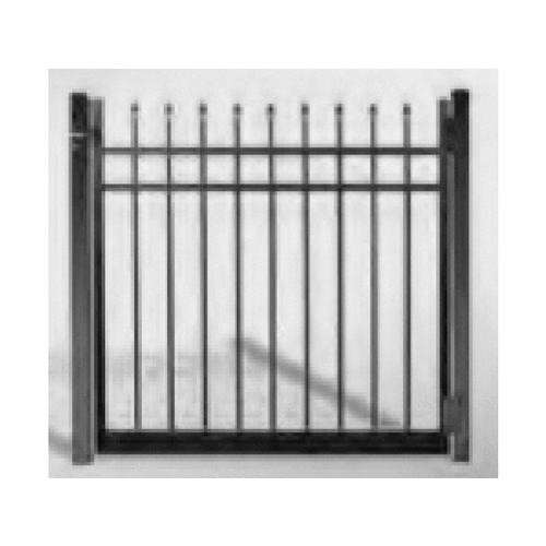 36" W X 60" T Satin Black Regis Aluminum Fence 3230 U-frame Gate No Handle