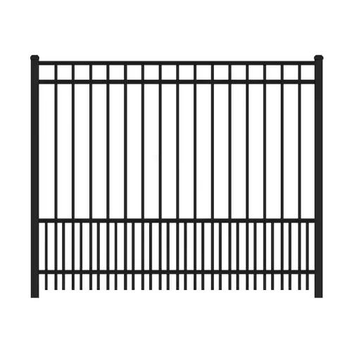 2" X 7.5' X .060" Sbk 60" Regis Aluminum Fence 3230 Through Picket Bottom Cp Satin Black