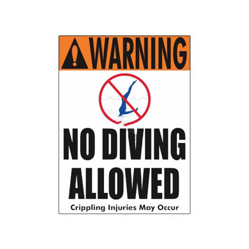 No Diving Allowed Sign