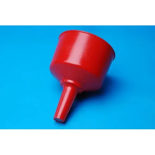 64oz Plastic Spout Funnel With Screen Red