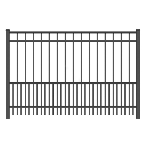 DSI DIGGER SPECIALTIES INC 163797TBZ 6' W X 60" T Texture Black Regis Aluminum Fence 3230 Through Picket Bottom Panel