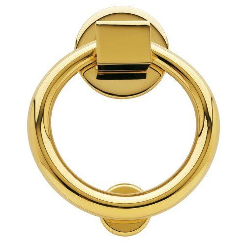 Ring Door Knocker Unlacquered Brass Finish