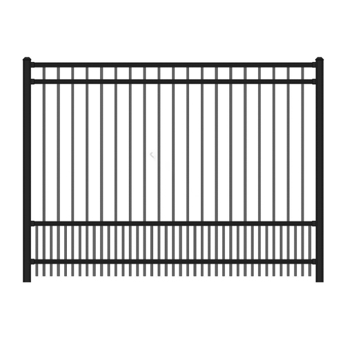 Digger Specialties 162818TBK 2.5" X 7.5' X.125" Tbk 60" Regis Aluminum Fence 4230 Through Picket Bottom Ep/gp Black Fine Texture