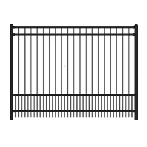 2.5" X 7.5' X.125" Tbk 60" Regis Aluminum Fence 4230 Through Picket Bottom Ep/gp Black Fine Texture