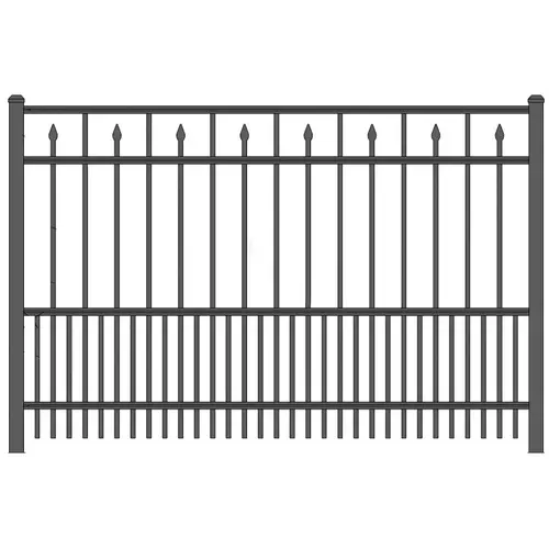 2" X 6.5' X .125" Tbk 48" Regis Aluminum Fence 3233 Through Picket Bottom Ep/gp