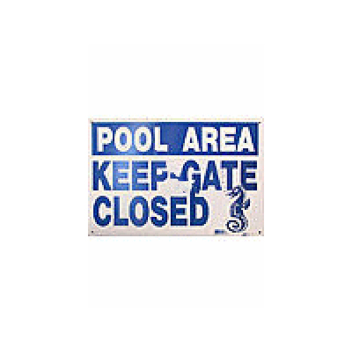 12" X 18" Horizontal Keep Gate Closed Sign