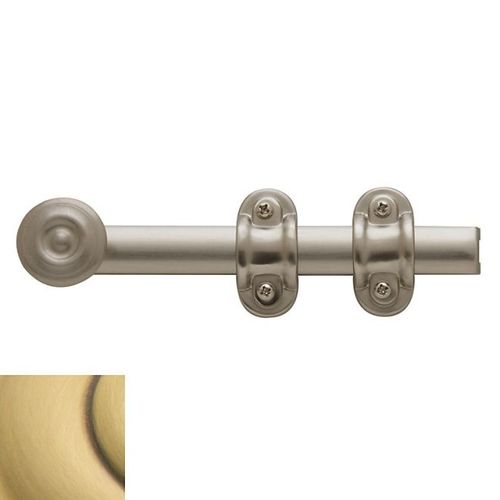 6" Ornamental Surface Bolt Satin Brass with Brown Finish