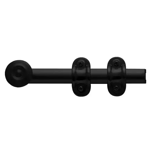 6" Ornamental Surface Bolt Satin Black Finish