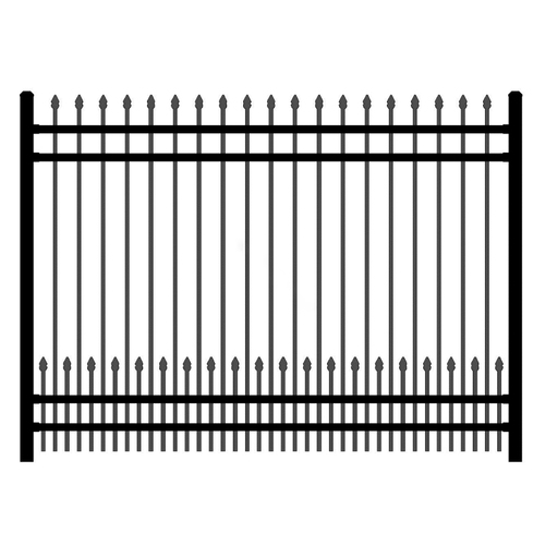 Digger Specialties 162313TBK 2.5"x8.5'x.090" Tbk 72" 4131 Cp Thru Picket Bottom Black Fine Texture