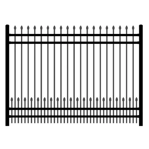 Digger Specialties 162312TBK 2.5"x8.5'x.090" Tbk 72" 4131 Lp Thru Picket Bottom Black Fine Texture