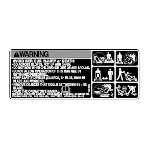 Exmark 104-8585 Exmark Warning Decal