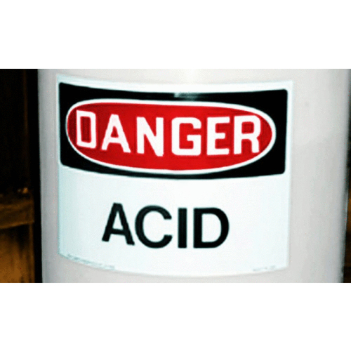 Danger Acid Label