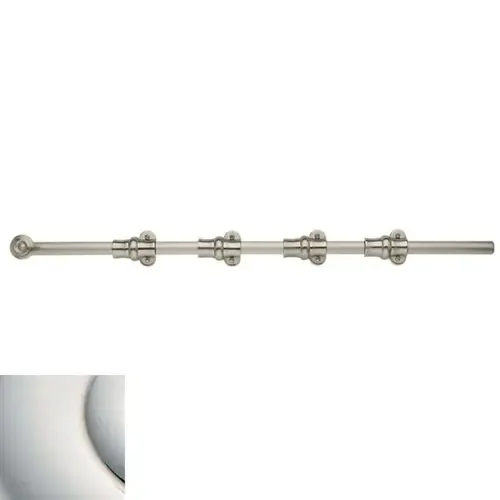 24" Ornamental Surface Bolt Bright Nickel Finish