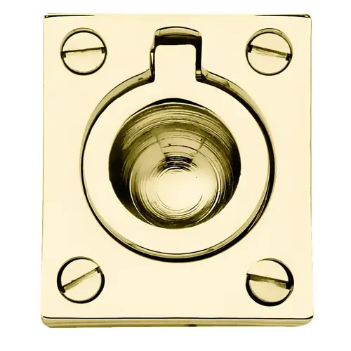 Flush Ring Pull Lifetime Brass Finish