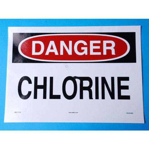 NATIONAL MARKER COMPANY D15RB Osha Danger Chlorine Sign