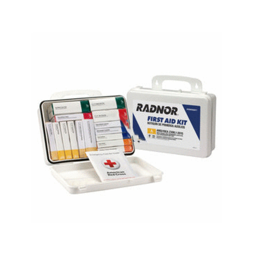 AIRGAS SAFETY INC RAD64058071 White Plastic Portable Or Wall Mounted 25 Person 16 Unit First Aid Kit