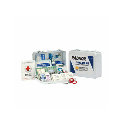 AIRGAS SAFETY INC RAD64058052 White Metal Portable Or Wall Mounted 25 Person First Aid Kit