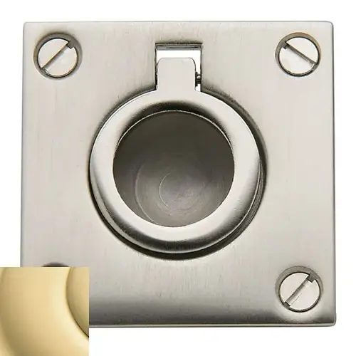 Flush Ring Pull Unlacquered Brass Finish