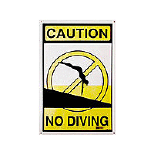 Nassco SW-20 12"x18" Caution No Diving Sign