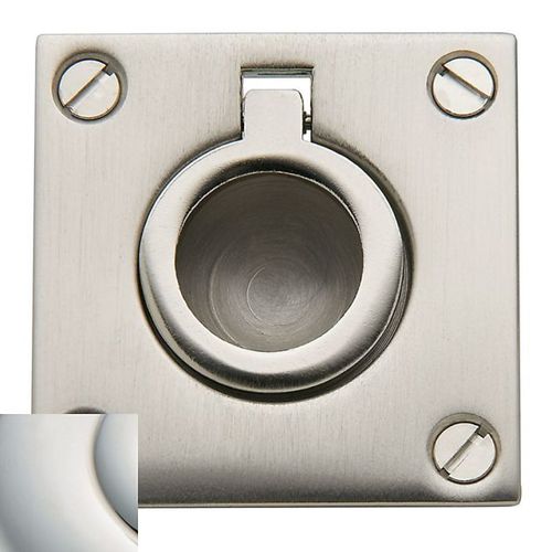 Flush Ring Pull Bright Nickel Finish