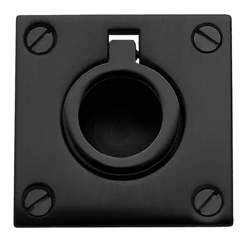 Flush Ring Pull Satin Black Finish