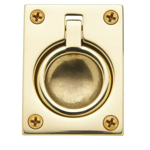 Flush Ring Pull Lifetime Brass Finish