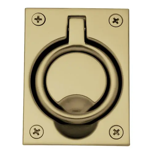 Flush Ring Pull Vintage Brass Finish