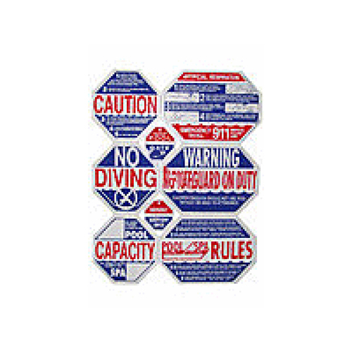 Traffix Graphix TGPS1001 40" X 48" 8-in-1 California Pool & Spa Safety Sign