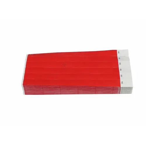 MEDTECH WRISTBANDS TYVEK 3/4" RED 3/4" Tyvek Red One-time Use Wristbands 500 Pack