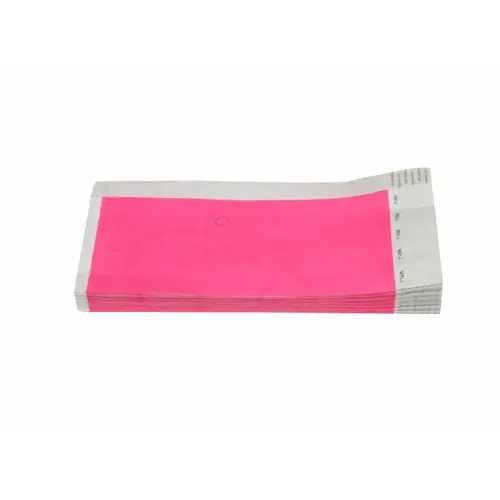 MEDTECH WRISTBANDS TYVEK 3/4" PINK 3/4" Tyvek Pink One-time Use Wristbands 500 Pack