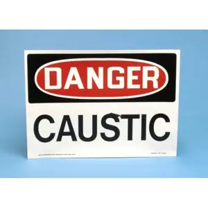 SETON IDENTIFICATION PRODUCTS 3341 5" X 3.5" Danger Caustic Label