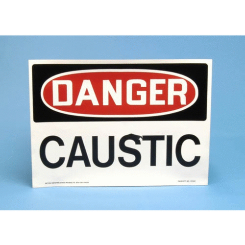 SETON IDENTIFICATION PRODUCTS 3341 5" X 3.5" Danger Caustic Label