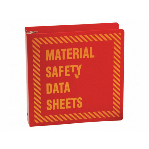 GRAINGER, INC. 9F348 2.5" Red Binder Ring, Material Safety Data Sheet, English