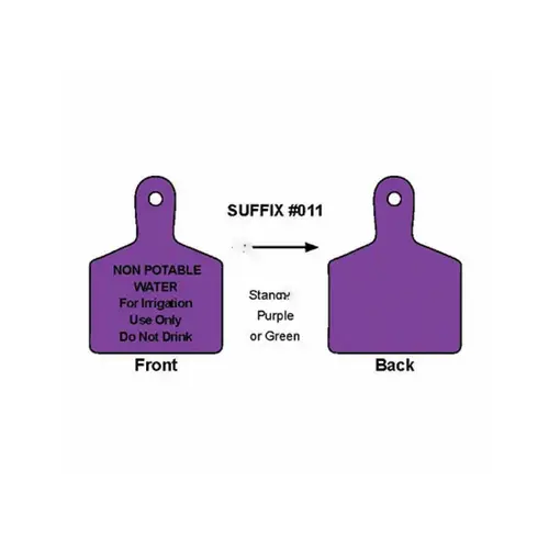 Purple 1-sided Reclaimed/recycled Valve Id Tag