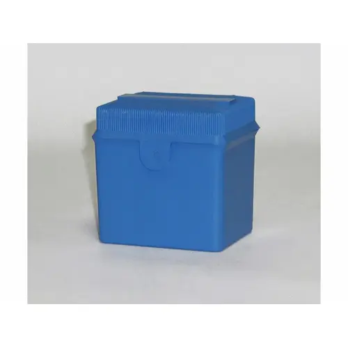 4" X 3.5" X 4" Blue Plastic Non-ribbed Midget Comparator Case