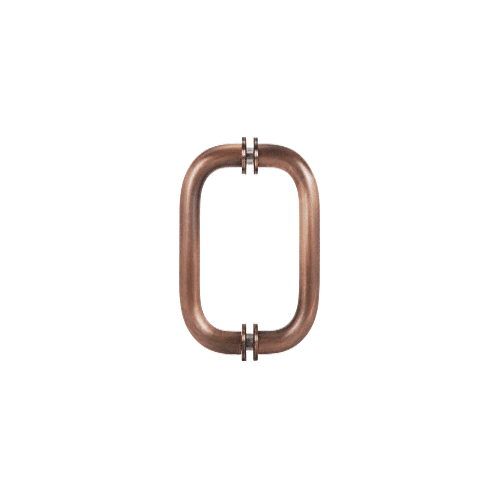 Antique Brushed Copper 8" Back-to-Back Solid Brass 3/4" Diameter Pull Handles with Metal Washers
