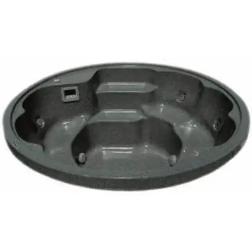 Latham Pool Products SPA1GG1 Plmbd/fomd Stand Alone Spa 92" Rd Scalloped Gry Grnt