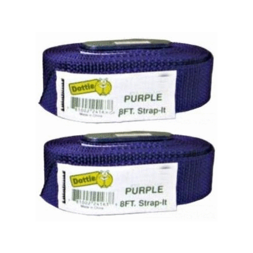 8' Nylon Web Straps Purple 2 Pk